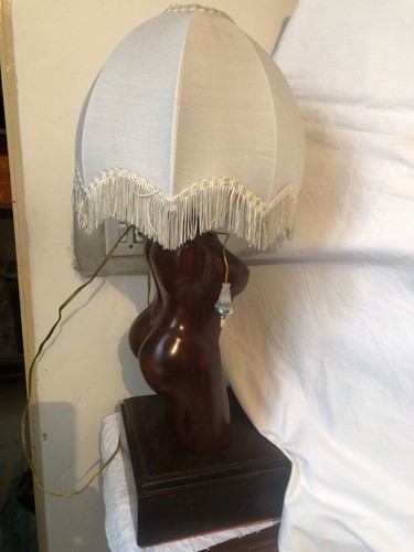 Lampada tavolo vintage legno - vintage,