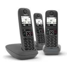 GIGASET AS490 TRIO - TELEFONO CORDLESS TRIPLO - VIVAVOCE - BLACK