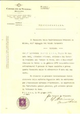 1928 MILANO Consolato di SVIZZERA Lina AEBI Certificato di buona condotta