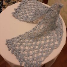 SCIARPA IN LANA LAVORATA A UNCINETTO