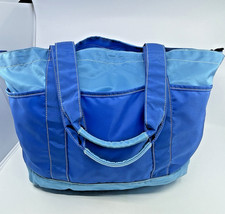 Borsa da barca vintage LL Bean nylon 7 tasche zip colore blu blocco giardinaggio