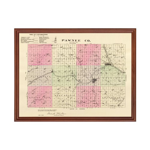 Vecchia mappa della contea - , di