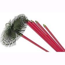 Scovolo Canna Fumaria Kit Spazzacamino Con Aste 8,40 Metri 250 Mm Pulizia Camino