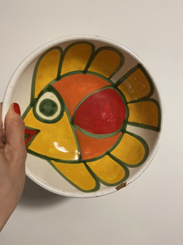 Piatto ceramica firmato de - , in