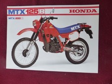 Prospectus catalogue  Moto : HONDA MTX 125 & 200 R