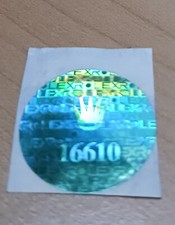 Rolex Vintage Caseback stickers bollino cassa submariner 16610 RARO!!