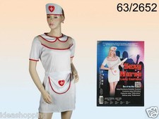 SET per travestimenti di 3 pezzi COSTUME SEXY NURSE " INFERMIERA " taglia unica
