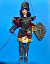 Pupo Siciliano Paladino Orlando Anni 60 Marionetta Fatta A Mano Con Spada, Scudo