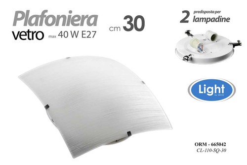 Plafoniera applique quadrata - plafoniera,