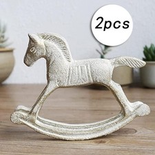 2 pezzi statue di cavalli a