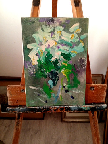 Ernesto treccani fiori olio - ernesto,
