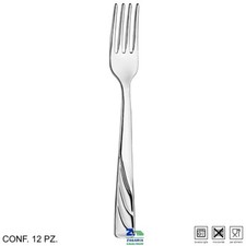 12 FORCHETTA TAVOLA ARIES IN ACCIAIO INOX FINITURA LUCIDA A SPECCHIO SPESSORE 2m