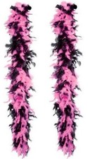 Boa piume rosa nero 190 - boa,