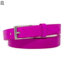 Cintura fucsia donna sottile in pelle slim da ragazza per jeans pantaloni fuxia