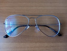 Occhiali da vista stile Ray-Ban aviator, montatura in metallo