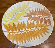 SUPERBO RARO PIATTO ERNESTINO SALERNO ITALIA DIPINTO A MANO 15” 3 PALME 1954