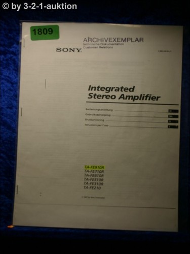 Sony bedienungsanleitung - bedienungsanleitung, ta