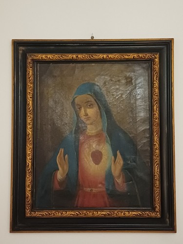 Antico dipinto olio tela - antico,