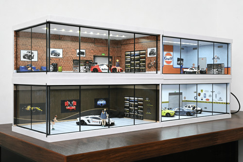 Diorama pressofuso garage - 1:64,