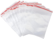 100 Sacchetti Con Zip, Richiudibili, Trasparente Con Cerniera, Di Plastica (10 X