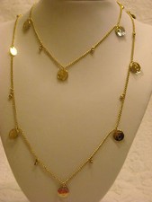 "PLAYBOY" COLLANA IP GOLD CON CIONDOLI E PUNTI LUCE ZIRCONI