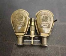 Nautico Ottone Anticato Binocolo Monocolo Vintage Cannocchiale