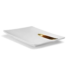 Vassoio Rettangolare Sashimi Bianco in Porcellana 30x21 cm | Piatto Sushi