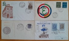 ANNI 50 - FDC ITALIA MARCA A.I.C.F.D.C. - 4 RARE BUSTE PRIMO GIORNO