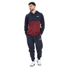 PUMA TUTA COMPLETO UOMO FELPA INVERNALE CAPPUCCIO COTONE SPORT PASSEGGIO 692158
