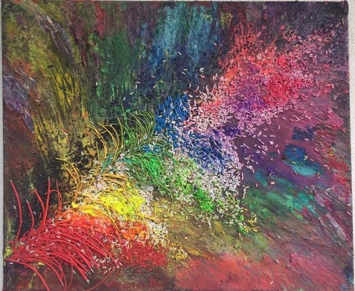 Quadro astratto materico - astratto,