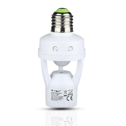 Portalampada e27 con sensore - con,
