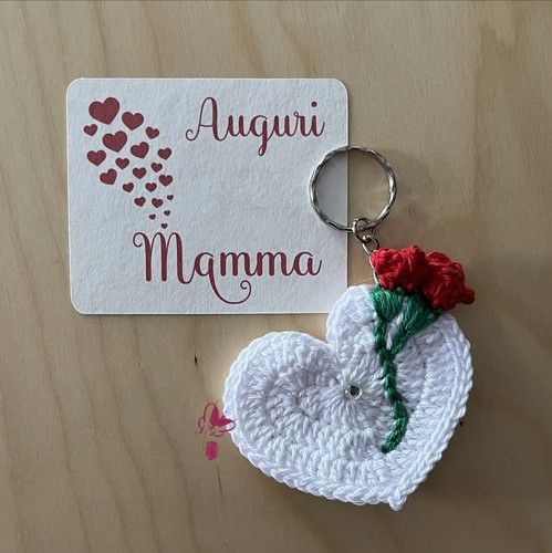 Cuore portachiavi uncinetto - portachiavi,