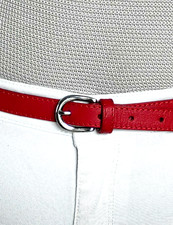 cintura donna VERA PELLE italy sottile fine elegante classica moda colori 1,8cm