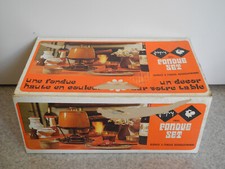 ancien service à fondue bourguignonne Japy cachemire vintage french fondue set