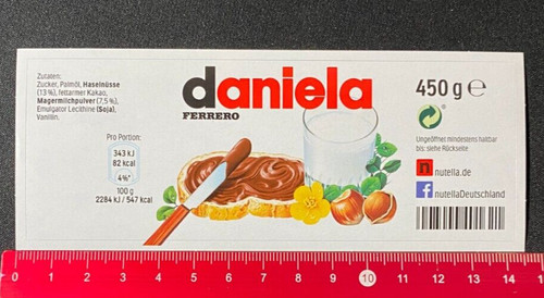 Adesivo sticker vetro nutella - adesivo/sticker:,
