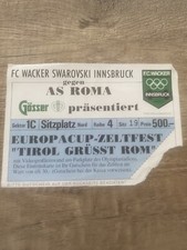 Biglietto calcio Wacker Innsbruck-Roma Cup (Austria, Italia, Belgio, Olanda, Emirati Arabi Uniti)