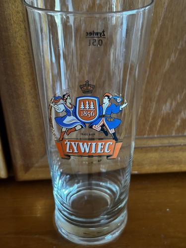 Zywiec beer glass - iconic, label