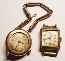 2 orologi dorati da donna, Roamer, non funzionanti 