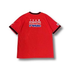 T-shirt ufficiale Honda Racing HRC toppe ricamate taglia L rossa dal GIAPPONE