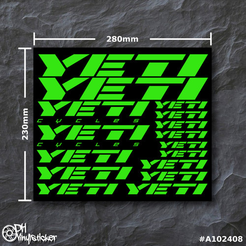 Yeti set ricamo verde fluo - , |