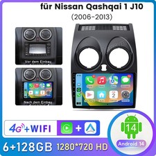 6+128G DAB+ per Nissan Qashqai J10 2007-2016 Carplay autoradio Android 14 GPS AM
