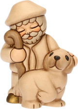- Pastore Con Cane - Ceramica - Collezione Presepe Classico - 5,8 X 4,8 X 7,9 Cm