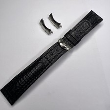 Cinturino in pelle nera Tudor