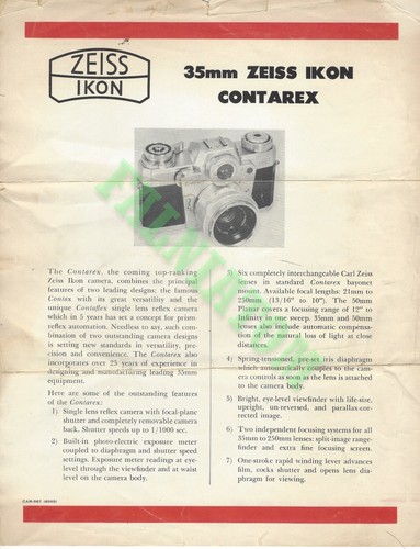 Vintage 1959 zeiss - , ikon