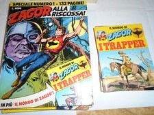 ZAGOR ALBO SPECIALE NUMERO 1 CON LIBRETTO I TRAPPER,OTTIME CONDIZIONI