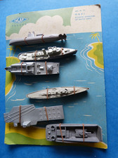 6 modelli in plastica Ingap Padova da 8 a 10 cm sottomarino portaerei incrociatore confezione originale