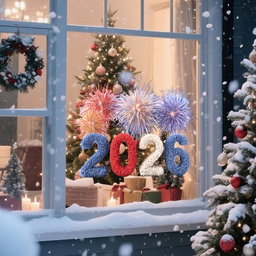 Per capodanno adesivo finestra - capodanno,