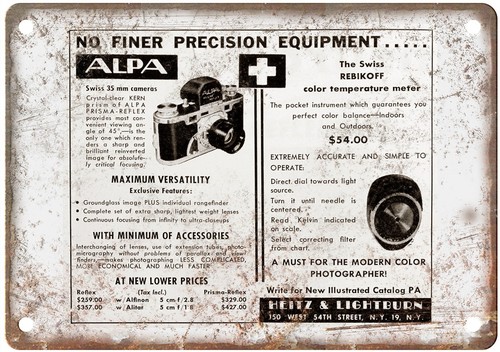 Insegna metallo alpa - alpa, 1952
