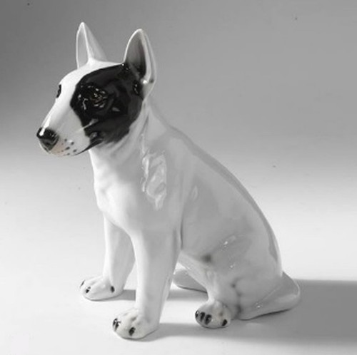 Statua cane bull - terrier, in