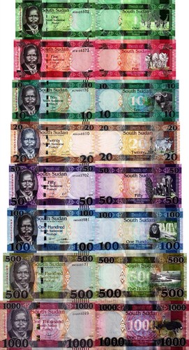 Sud sudan lotto 8 banconote - -,